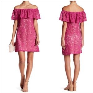 Eliza J Pink Off the Shoulder Dress, Size 12